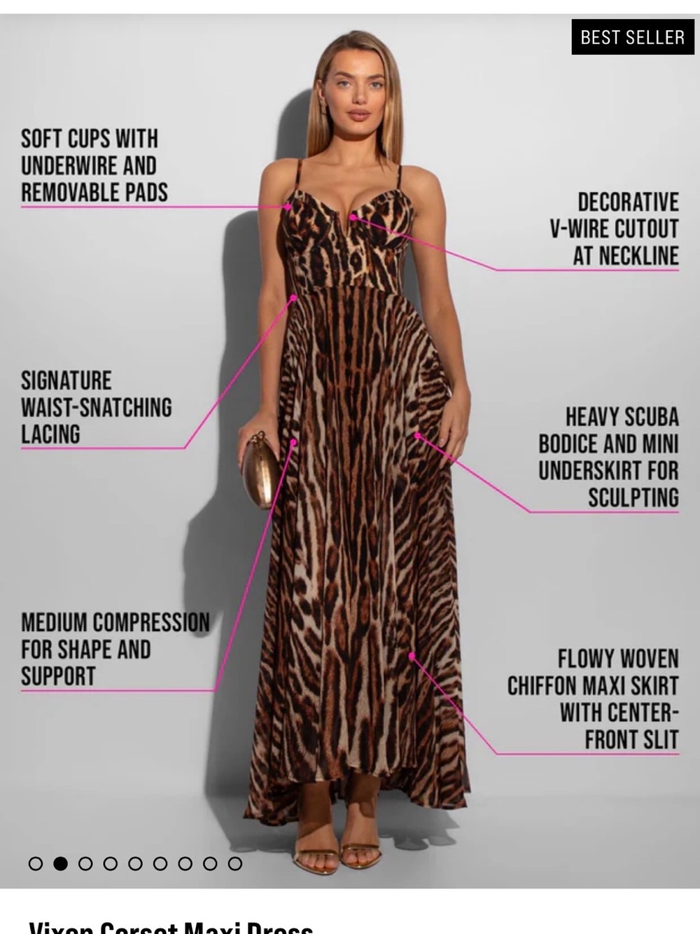 Leopard Print Corset Maxi Dress - SEXY AS HELL